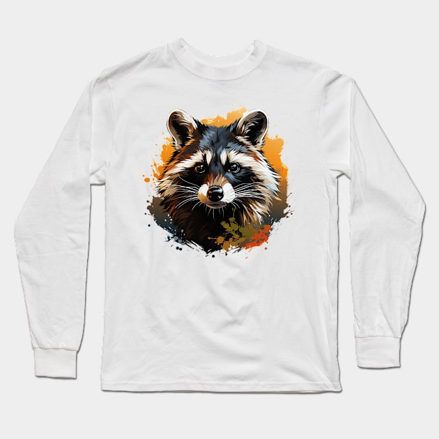 raccoon Long Sleeve T-Shirt by piratesnow